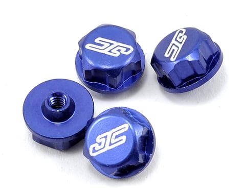 JConcepts Battery Hold Down Nuts (Blue) (4)