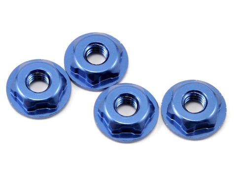 JConcepts 8/32" Thin-Pattern Lightweight Locking Wheel Nut Set (Blue) (4)
