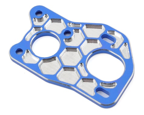 JConcepts Associated B6 'Honeycomb' 3 Gear Laydown Motor Plate (Blue)
