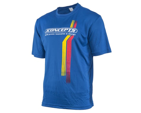 JConcepts Blue Racing Stripes Moisture Wicking T-Shirt