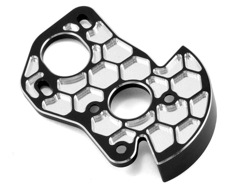 JConcepts B6 "Honeycomb" 3 Gear Laydown Motor Plate w/Shield (Black)