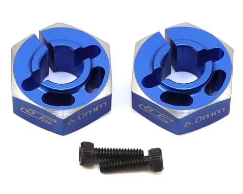 JConcepts B6/B6D 6.0mm Aluminum Lightweight Clamping Wheel Hex (2) (Blue)