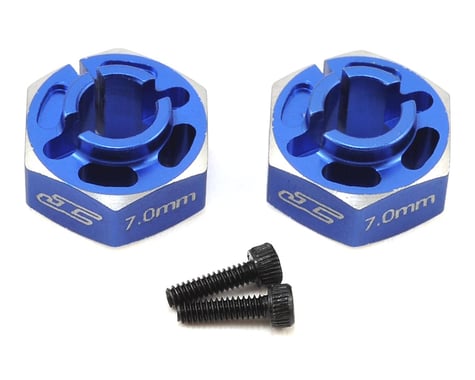 JConcepts B6/B6D 7.0mm Aluminum Lightweight Clamping Wheel Hex (2) (Blue)