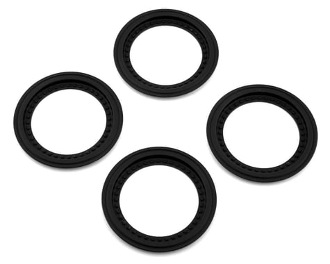 JConcepts Tribute Monster Truck Wheel Mock Beadlock Rings (Black) (4)