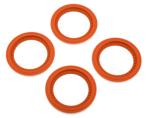 JConcepts Tribute Monster Truck Wheel Mock Beadlock Rings (Orange) (4)