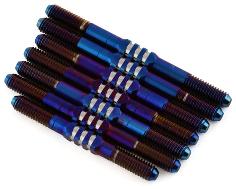 JConcepts RC10 B74.2 Fin Titanium Turnbuckle Set (Burnt Blue) (7)