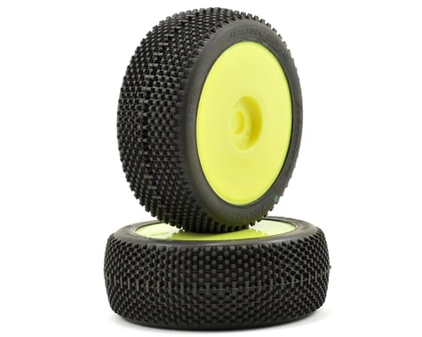 JConcepts Subcultures Pre-Mounted 1/8th Buggy Tires (2) (Yellow)