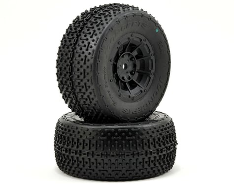 JConcepts Goose Bumps Pre-Mounted SC Tires (Hazard) +3mm Wheel (2) (SC5)