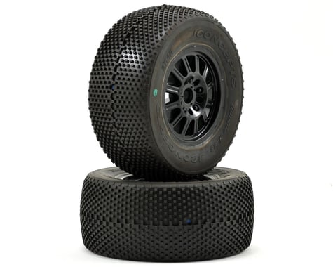 JConcepts Double Dee's Pre-Mounted SC Tires (Rulux) (2) (SC10 Front)