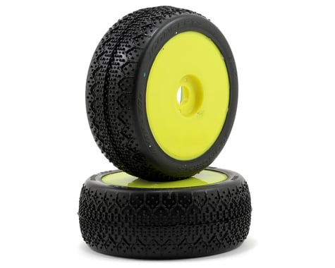 JConcepts 3D's Pre-Mounted 1/8th Buggy Tires (2) (Yellow)