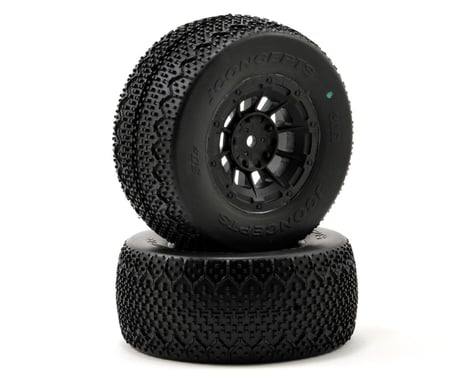 JConcepts 3D's Pre-Mounted SC Tires (Hazard) (2) (SC5M)