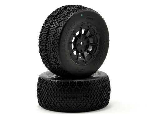 JConcepts 3D's Pre-Mounted SC Tires (Hazard) (2) (22SCT/TEN-SCTE)
