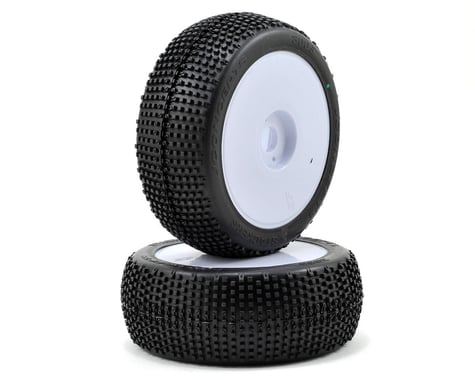 JConcepts Stackers Pre-Mounted 1/8th Buggy Tires (2) (White)
