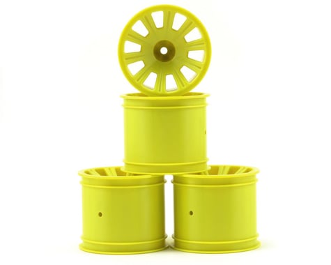 JConcepts Rulux Standard Axle Rear Wheels (4) (RC10T4) (Yellow)