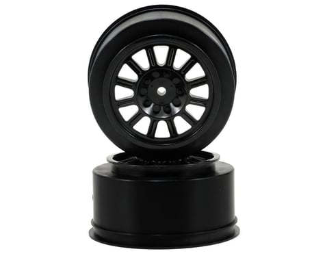 JConcepts Rulux Short Course Wheels (Black) (2) (SC10 Rear) (Not Hex)
