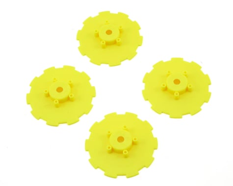 JConcepts Hazard Wheel Dish (Yellow) (4) (TEN-SCTE)
