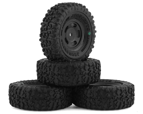 JConcepts Landmines 1.0" Pre-Mounted Tires w/Glide 5 Wheels (Black) (4) (Green)