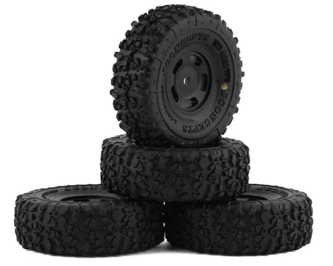 JConcepts Landmines 1.0" Pre-Mounted Tires w/Glide 5 Wheels (Black) (4) (Gold)