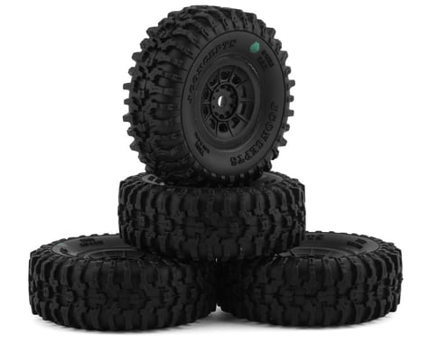 JConcepts Tusk 1.0" Pre-Mounted Tires w/Hazard Wheel (Black) (4) (Green)