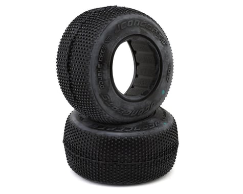 JConcepts Double Dee's V2 1/10 Short Course Truck Tires (2) (Green)