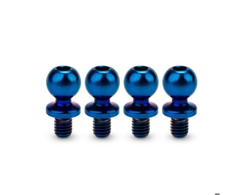 JConcepts 5.5mm Revolved Titanium Ball Studs (Blue) (4) (4mm)