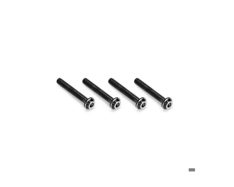 JConcepts 3x20mm Titanium Top Hat Screws (Black) (4)