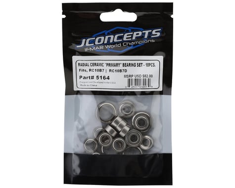 JConcepts RC10B7 Radial Ceramic "Primary" Bearing Set (18)