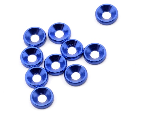 JQRacing M3 Countersunk Washer Set (10) (Blue)