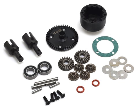 JQRacing Complete Rear Differential Set (45/15) (Black Edition)
