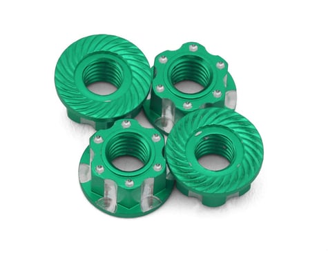 J&T Bearing Co. 4mm Machined Aluminum Wheel Nuts (Green) (4)