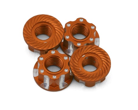 J&T Bearing Co. 4mm Machined Aluminum Wheel Nuts (Orange) (4)