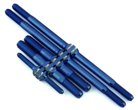 J&T Bearing Co. Mugen MBX8T Titanium "Milled" Turnbuckle Kit (Blue)