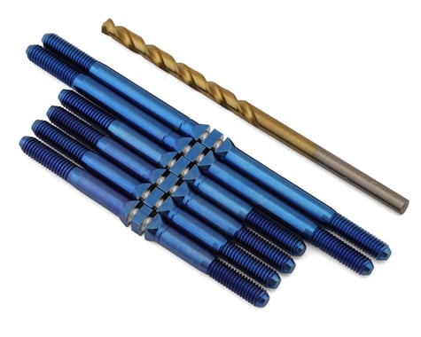 J&T Bearing Co. Tekno ET 410.2 Titanium "Milled'' XD Turnbuckles (Blue)