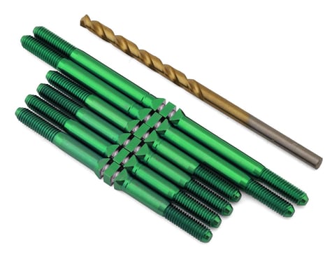 J&T Bearing Co. Tekno ET 410.2 Titanium "Milled'' XD Turnbuckles (Green)