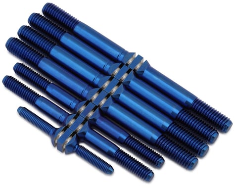 J&T Bearing Co. Tekno NB48/EB48 2.2 Titanium "Milled'' Turnbuckles (Blue) (7)