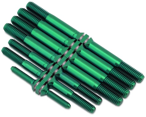 J&T Bearing Co. Tekno NB48/EB48 2.2 Titanium "Milled'' Turnbuckles (Green) (7)