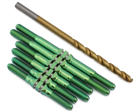 J&T Bearing Co. GFRP 2024 Assailant Titanium "Milled'' XD Turnbuckles (Green)