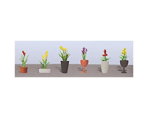 JTT Scenery Flowering Potted Plants Assortment 2, 7/8" (6)
