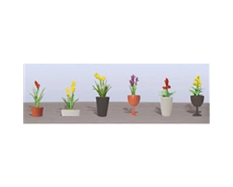 JTT Scenery Flowering Potted Plants Assortment 2, 1-1/2" (6)