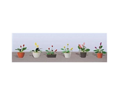 JTT Scenery Flowering Potted Plants Assortment 3, 5/8" (6)