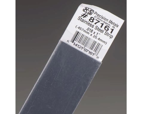 K&S Engineering Stainless Steel Strip .016 X 1", Carded
