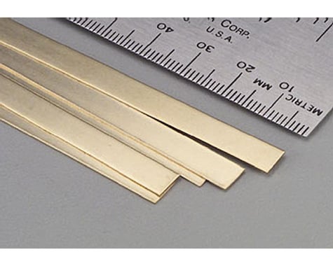 K&S Engineering Brass Strips,36",.016 x 1/4 (5)