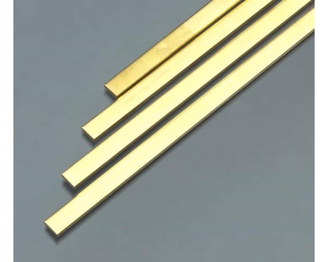 K&S Engineering 9736 Brass Strip .093x1/4x36" (4)