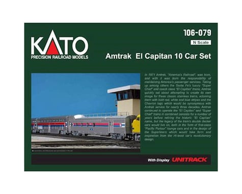 Kato N Passenger Car Set, Amtrak/El Capitan (10)