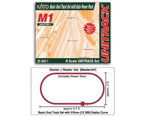 Kato N M1 Basic Oval Track Set w/Power Pack