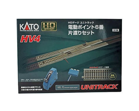 Kato HO HV4 Interchange Track Set w/#6 Remote Turnout