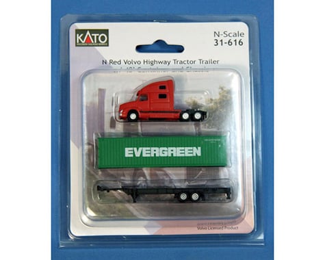 Kato N Volvo Tractor w/40' Container, Evergreen