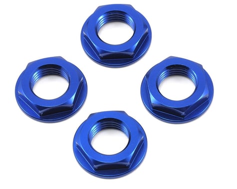 King Headz 17mm Coarse Thread Flanged Wheel Nut (Blue) (4)