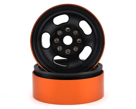 Team KNK 5 Slot 1.9 Aluminum Beadlock Wheel (Black) (2)