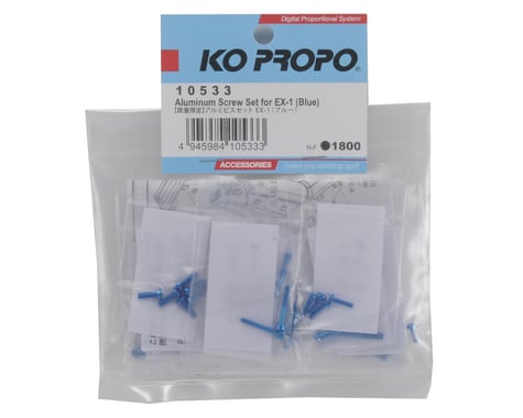 KO Propo EX-1 KIY Aluminum Screw Set (Blue)